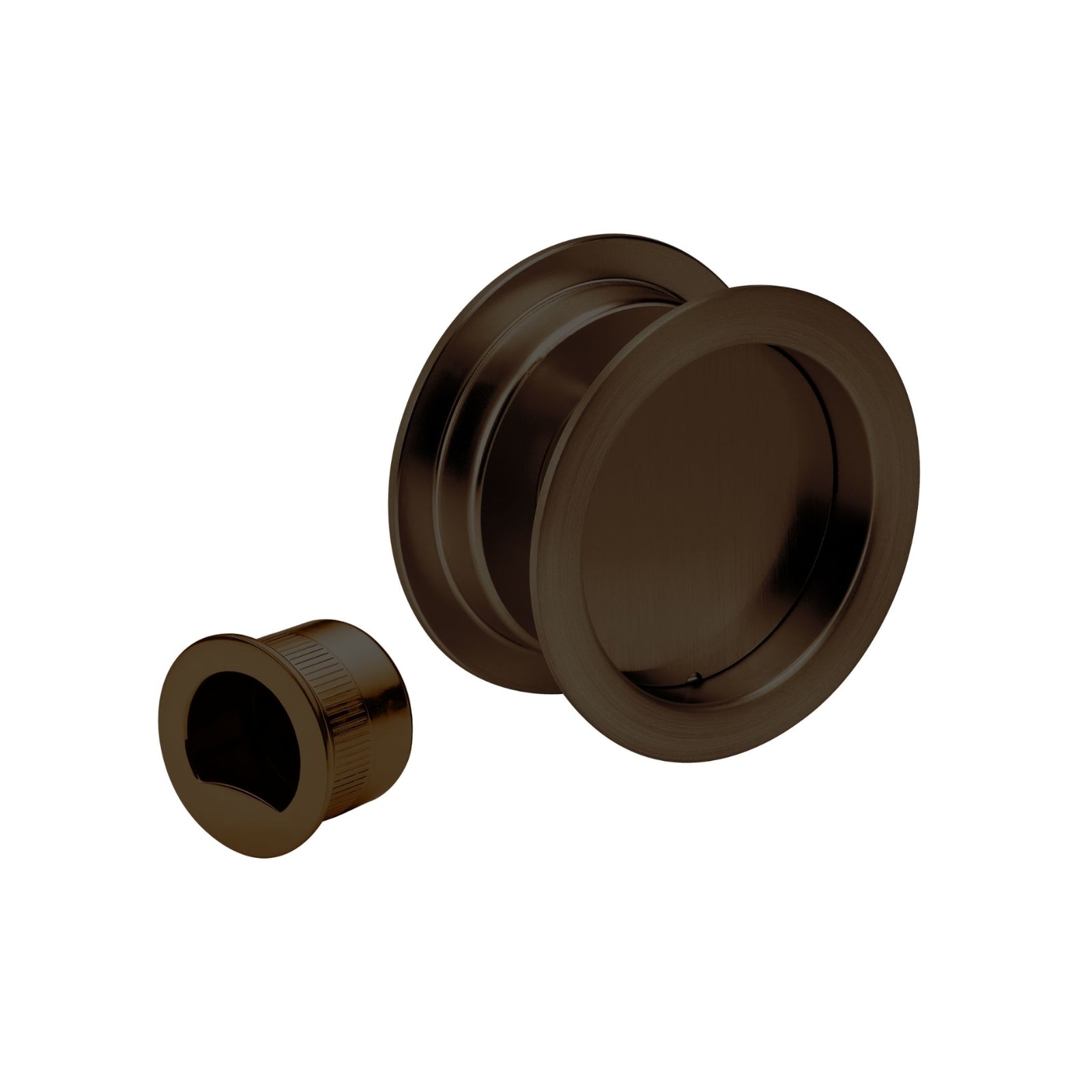 Zanda Round Cavity Sliding Passage Door Handle Kit Ember Bronze 5326.EB - The Blue Space