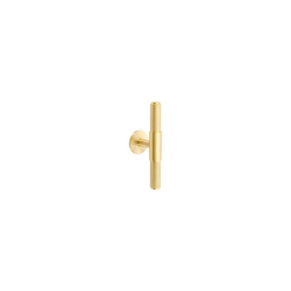 Zanda Zurich Knurled T-Knob Satin Brass