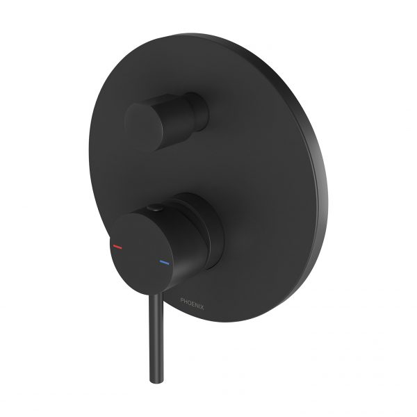 Pina Shower / Bath Diverter Mixer Trim Kit Only Matte Black Phoenix Builders Range