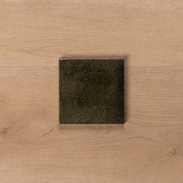 Sicily Grigio Charcoal Gloss Zellige Cushioned Edge Porcelain Tile 100x100mm