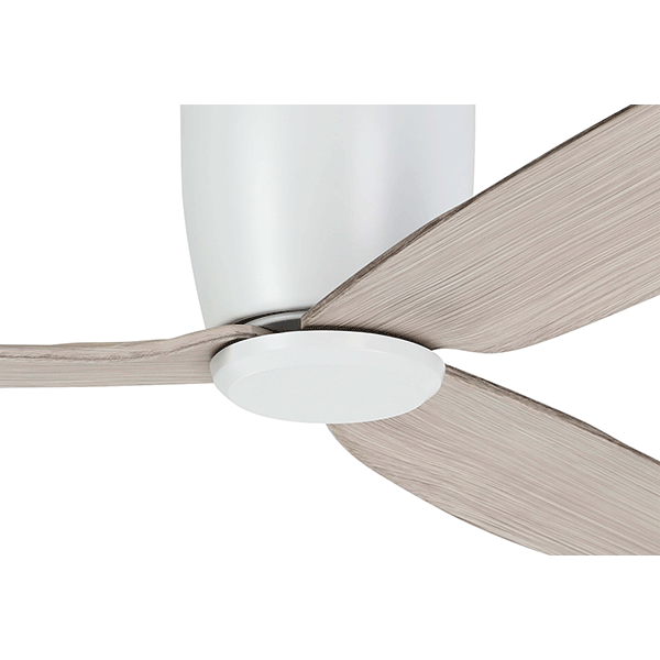 Eglo Seacliff 52in 132cm DC Ceiling Fan - White with Oak finish