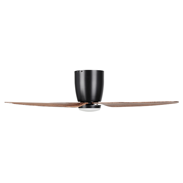 Eglo Seacliff 44in 112cm DC Ceiling Fan with 15W LED CCT Light - Black with Light Walnut finish