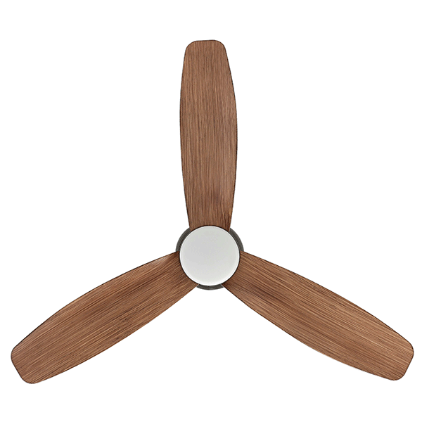 Eglo Seacliff 44" 112cm DC Ceiling Fan with 15W LED CCT Light Black with Light Walnut online at The Blue Space