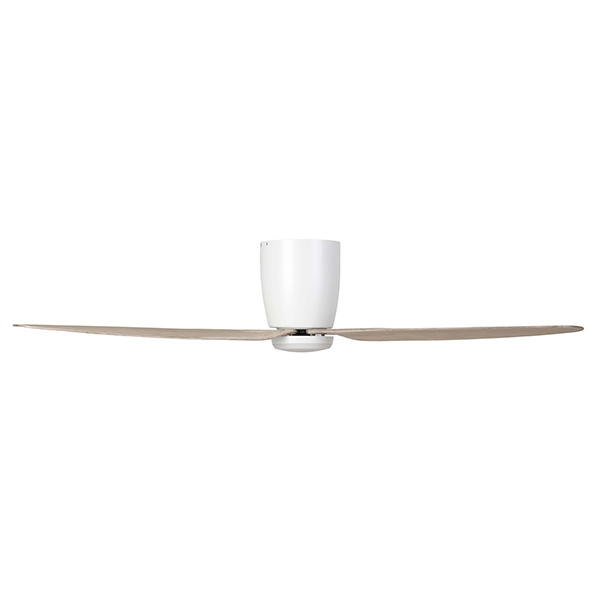 Eglo Seacliff 52in 132cm DC Ceiling Fan with 15W LED CCT Light - White with Oak finish