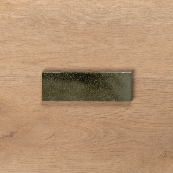 Sicily Grigio Charcoal Gloss Bejmat Cushioned Edge Porcelain Tile 50x150mm