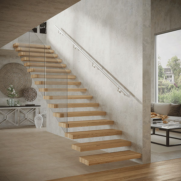 Rothley Baroque Handrail Kit Brushed Stainless Steel