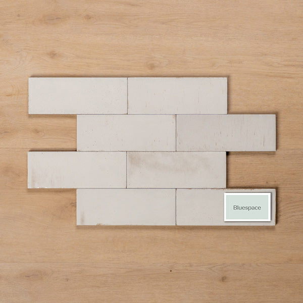 Sicily Bianco White Gloss Bejmat Cushioned Edge Porcelain Tile 75x200mm