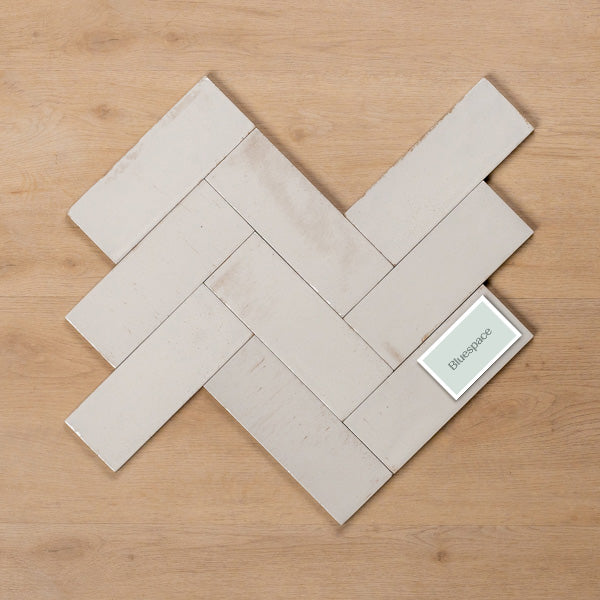 Sicily Bianco White Gloss Bejmat Cushioned Edge Porcelain Tile 75x200mm