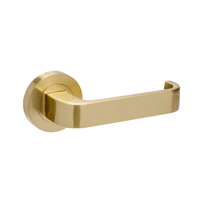 Zanda Futura Streamline Passage Door Handle Set Satin Brass