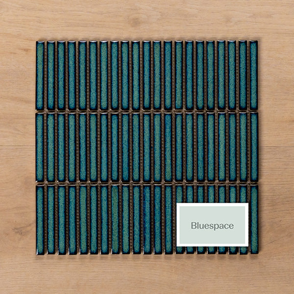 Middleton Jade Porcelain Mosaic Finger Tile 12x92mm - The Blue Space