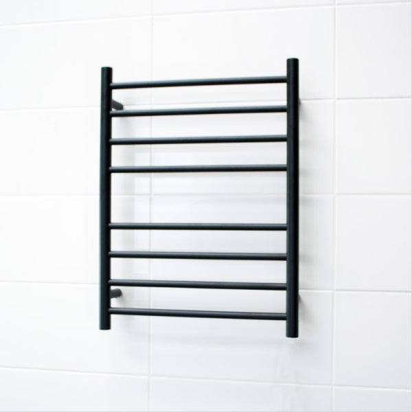 Radiant Non-Heated 8 Bar 530 x 700 Towel Rail Matt Black