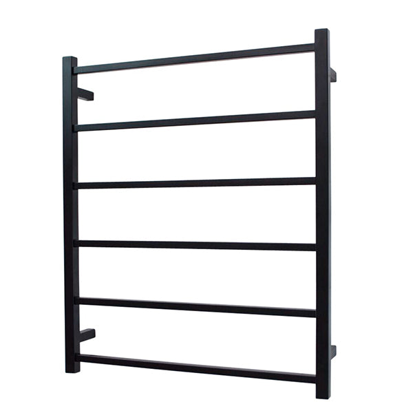Radiant Square 6 bar Non-Heated Rail 700mmx830mm Matte Black