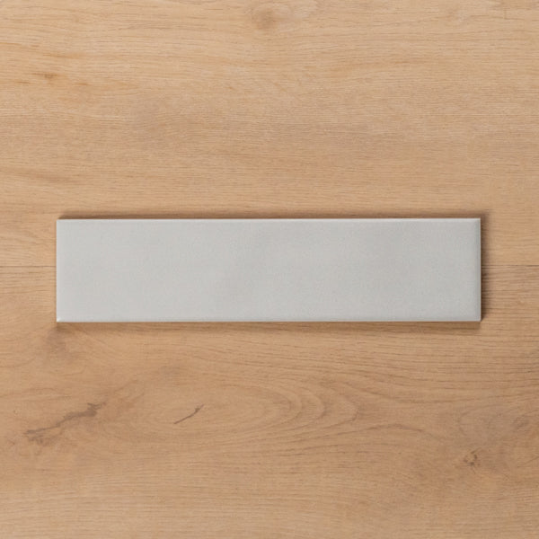 Sample of Whitehaven Blue Wavy Satin Ceramic Subway Tile - The Blue Space