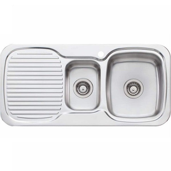 Oliveri LakeLand 1 & 1/2 bowl topmount sink R/H drainer 1TH - The Blue Space
