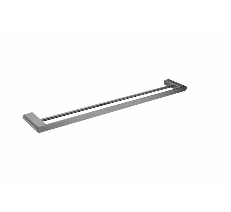 Nero Bianca Double Towel Rail 800mm Gun Metal