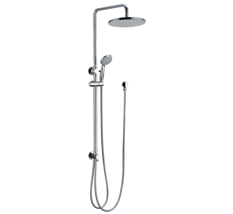 Star Twin Exposed Rail Shower System 2 Hose Chrome