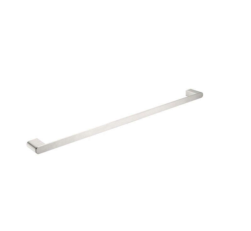 Nero Bianca Single Towel Rail 800mm Brushed Nickel