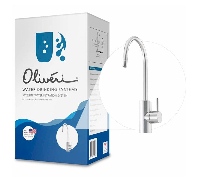 Satellite Filter System w/ Round Gooseneck Tap - Chrome - The Blue Space