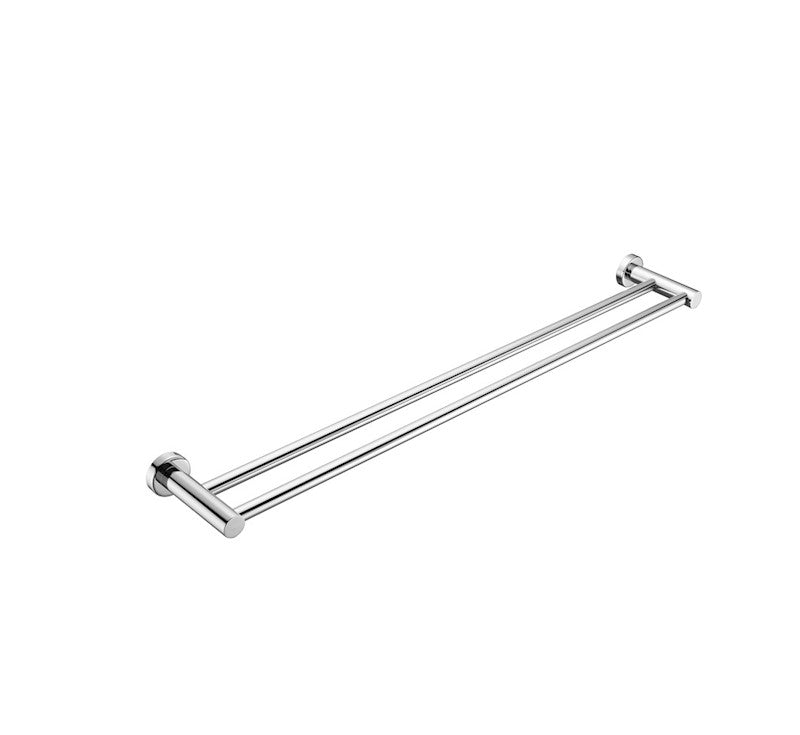 Nero Mecca Double Towel Rail 600mm Chrome