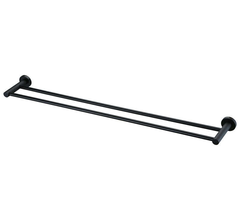 Mirage Double Towel Rail Matte Black