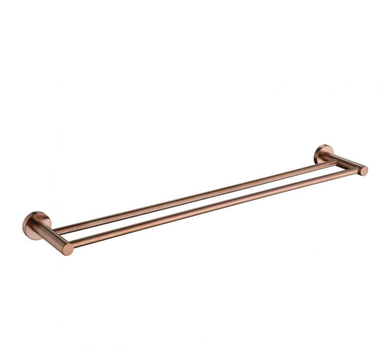 Mirage Double Towel Rail 600mm Champagne