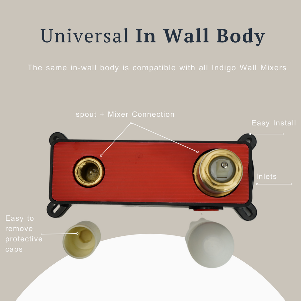 Indigo Alisa Wall Basin/Bath Mixer 270mm Chrome