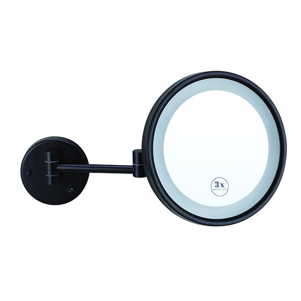 Thermogroup Ablaze 3x Magnifying Mirror with Cool Light 250mm - Matte Black