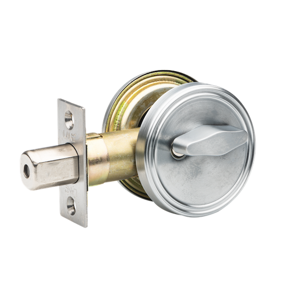 Lane Single Cylinder Deadbolt Brushed Satin Chrome