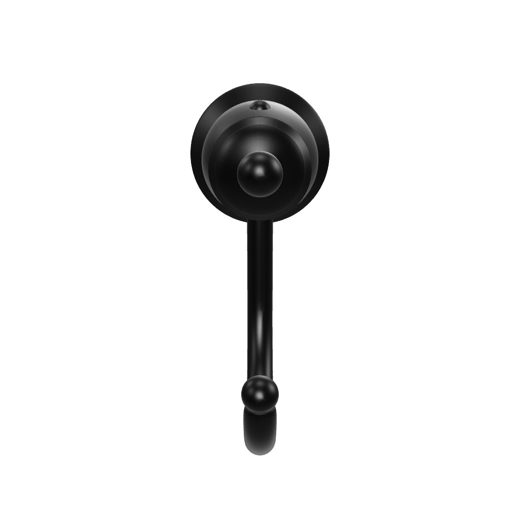 Fienza Lillian Robe Hook - Matte Black 3D Model - The Blue Space