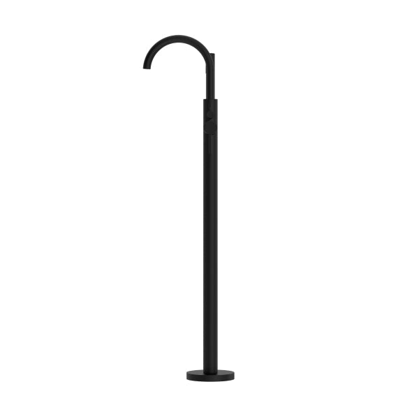 Nero Mecca Round Freestanding Mixer With Hand Shower Matte Black
