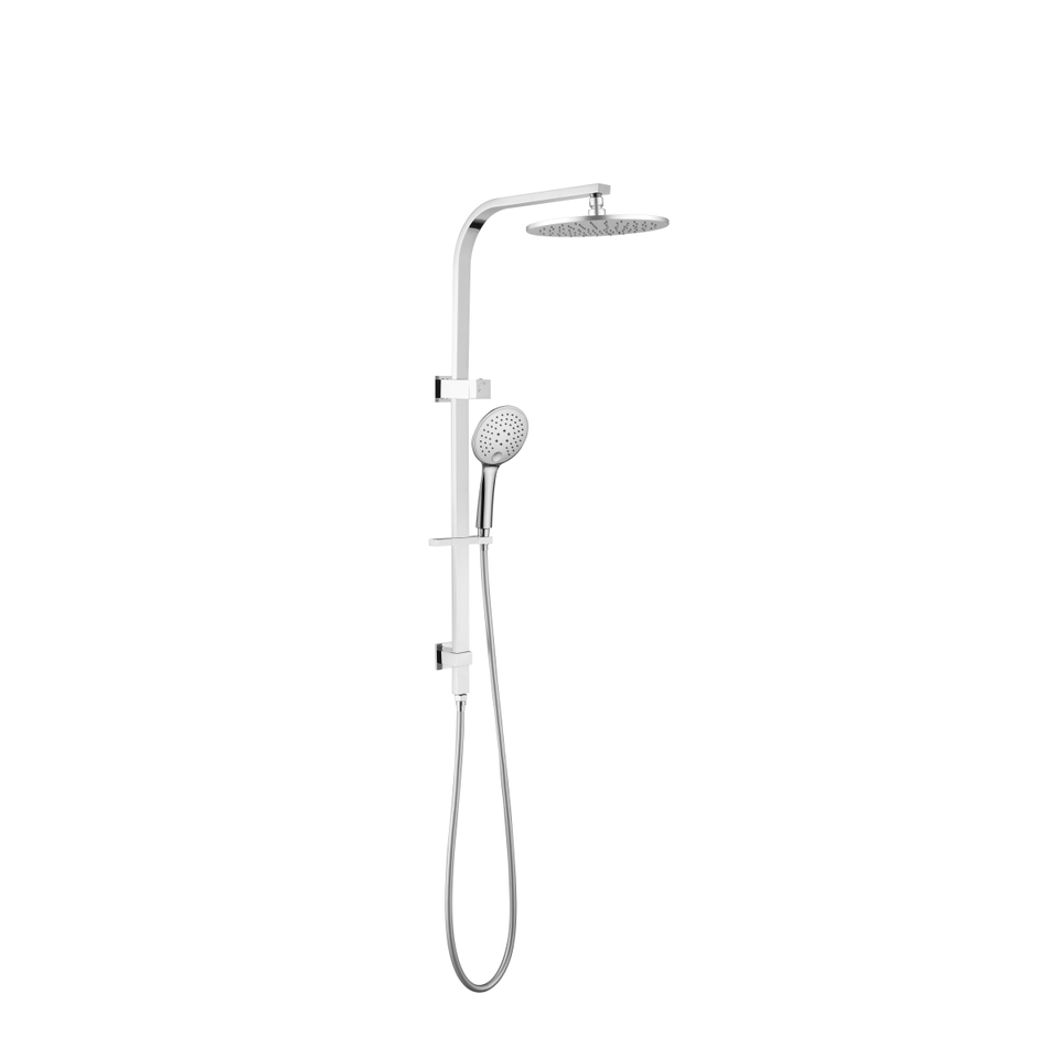 Nero Bianca Twin Shower Chrome