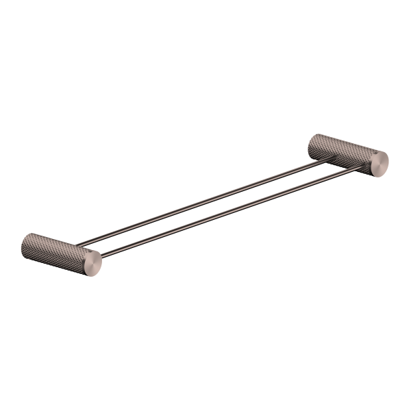 Nero Opal Double Towel Rail 600mm Brushed Bronze