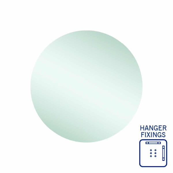 Thermogroup Round Polished Edge Mirror 500mm - 900mm