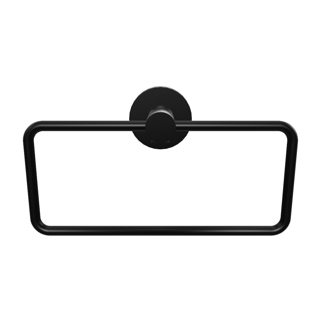 Phoenix Radii Hand Towel Holder Round Plate Matte Black 3D Model - The Blue Space