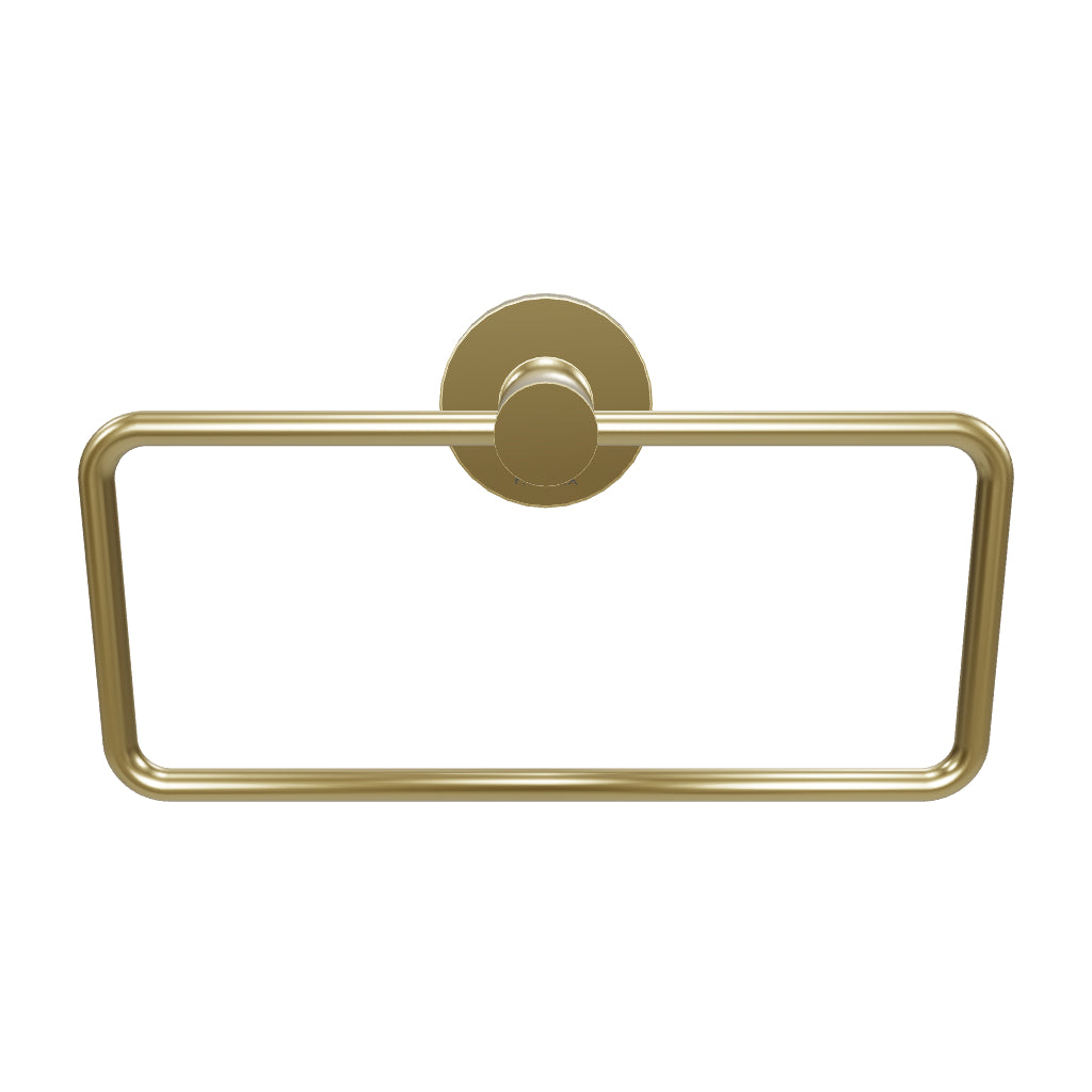 Phoenix Radii Hand Towel Holder Round Plate - Brushed Gold 3D Model - The Blue Space