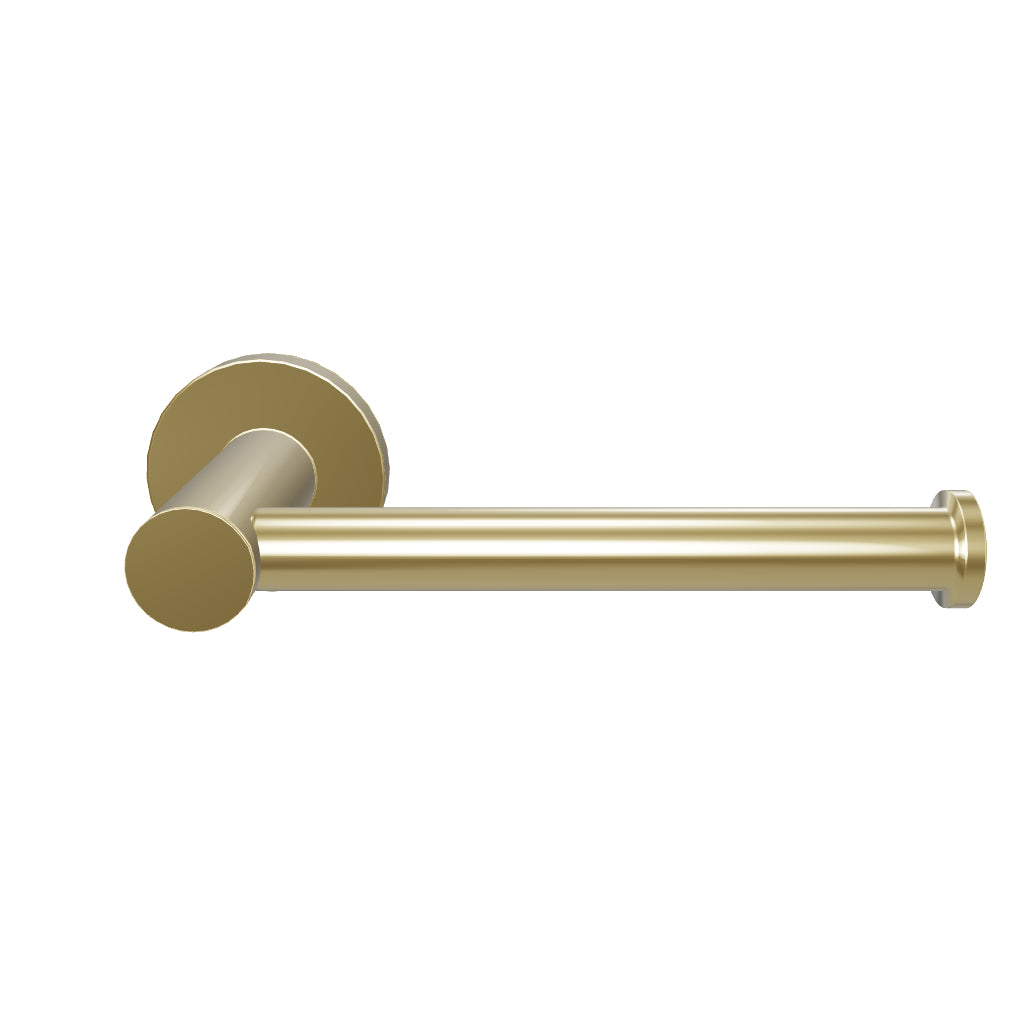 Phoenix Radii Toilet Roll Holder Round Plate - Brushed Gold 3D Model - The Blue Space