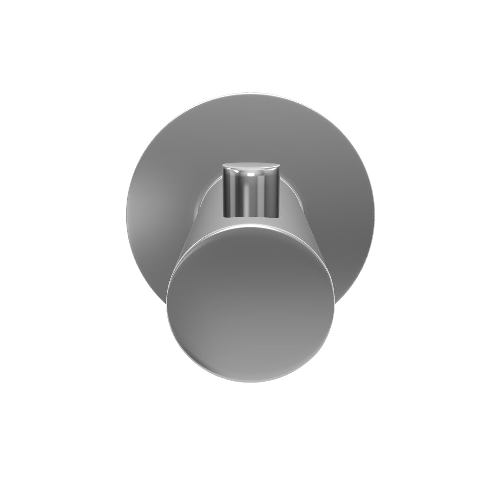 Phoenix Radii Robe Hook Round Plate Chrome 3D Model - The Blue Space