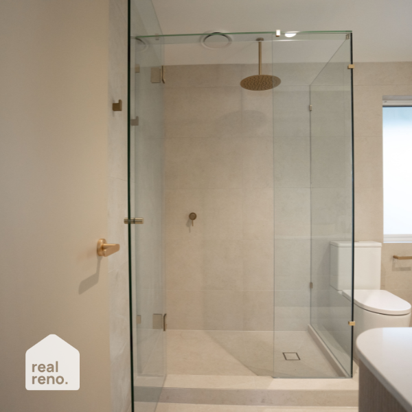 Caroma Urbane II Ceiling Arm 300mm Brushed Brass - The Blue Space Real Reno