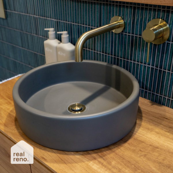 Meir Round Curved Spout 200mm Tiger Bronze