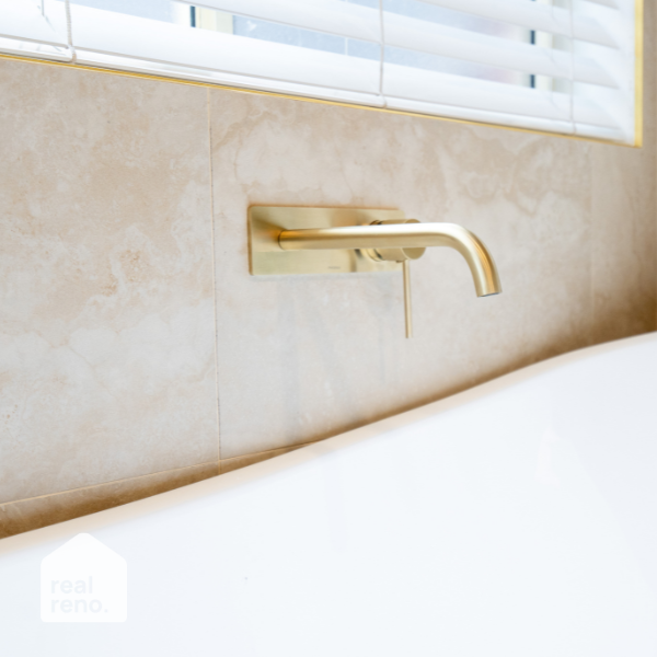 Phoenix Vivid Slimline SwitchMix Wall Basin / Bath Mixer Set 230mm Brushed Gold (Complete Kit)