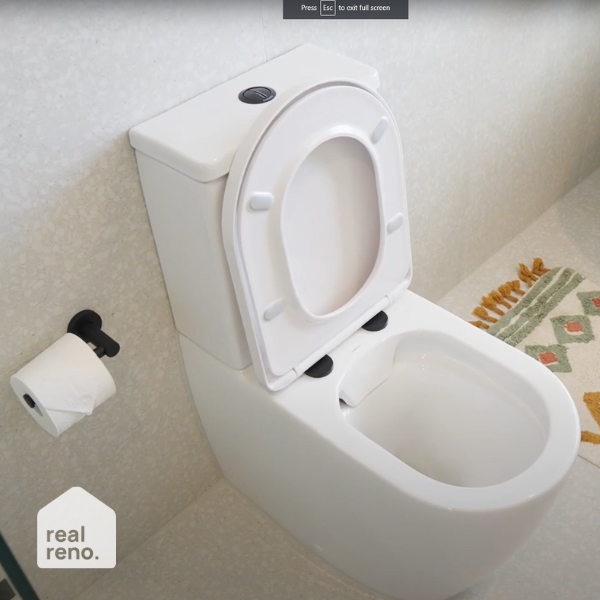Caroma Toilet Seat Hinge Caps (Urbane / Contura / Riviere) - Matte Black