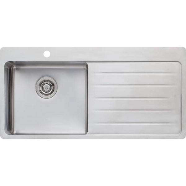 Oliveri Sonetto single bowl topmount sink drainer 1TH