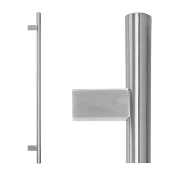 Lockwood Entrance Pull Door Handle 141 Satin Stainless Steel