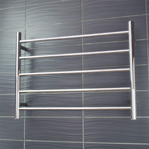 Radiant Round 5 Bar Non-Heated Rail 750mmx550mm Polished Stainless Steel