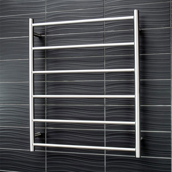 Radiant Round 6 Bar Non Heated Rail 700mmx830mm Brushed Stainless Steel