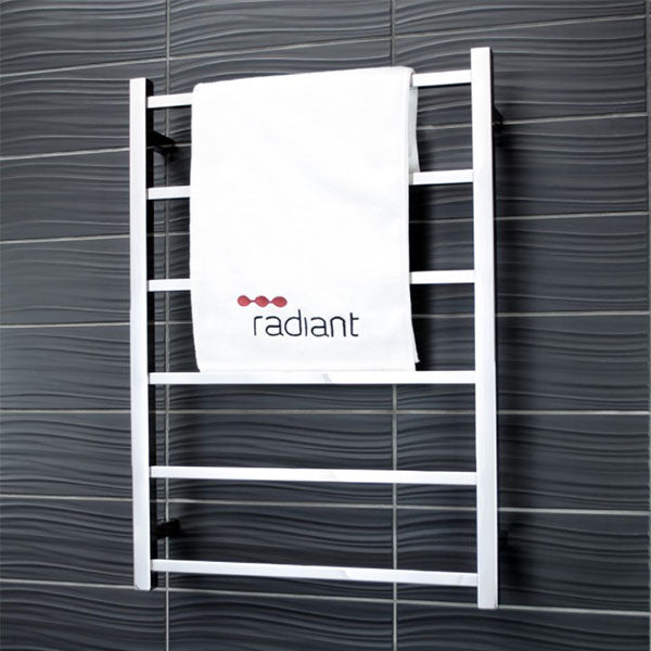 Radiant Square 6 bar Non-Heated Rail 600mmx830mm Polished Stainless Steel