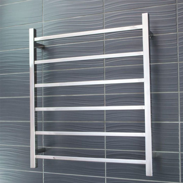 Radiant Square 6 bar Non-Heated Rail 700mmx830mm Polished Stainless Steel