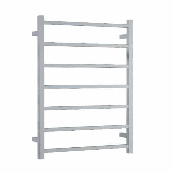Thermogroup 7 Bar Square Heated Towel Ladder 600w x 800h - Polished SS