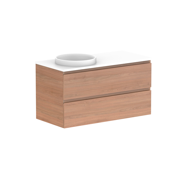 ADP Glacier Pro All Drawer Twin Vanity with Caesarstone