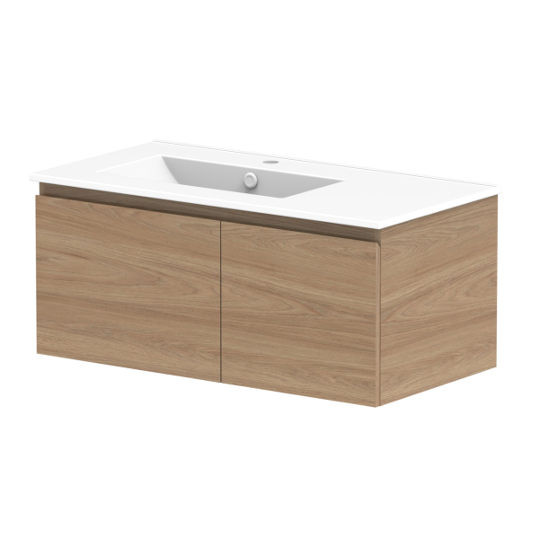 ADP Glacier Full Depth Door & Drawer Slim Ceramic Top 900mm Left Bowl | The Blue Space